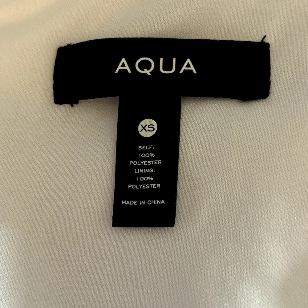 NWT Aqua Seersucker Jumpsuit Women's Size XS White Sleeveless Lined Wide Leg - Picture 5 of 16